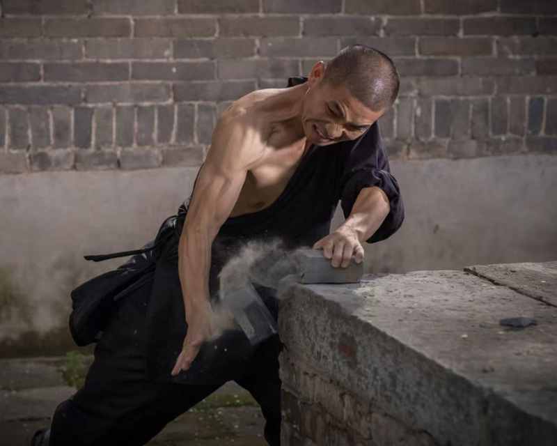 the image shows shaolin kungfu master